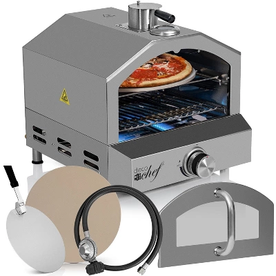 Deco Chef 2-in-1 Propane Gas Pizza Oven & Grill, Portable, With Pizza Stone, Peel, Rack 10 Deco Chef 2-in-1 Propane Gas Pizza Oven & Grill, Portable, With Pizza Stone, Peel, Rack - Image 10