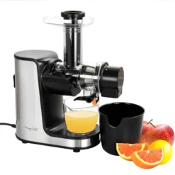 MegaChef Masticating Slow Juicer Extractor With Reverse Function, Cold Press Juicer Machine With Quiet Motor -Kitchen Appliances GUEST c29d94b5 f74c 4a91 9211 c7996fd5adf4