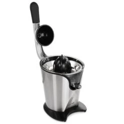 MegaChef Stainless Steel Electric Citrus Juicer: 160W Silver Appliance, Dishwasher-Safe Parts, Juicer On Sale