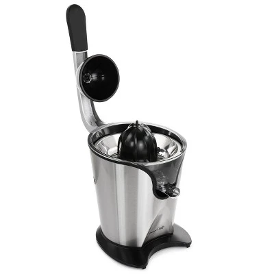 MegaChef Stainless Steel Electric Citrus Juicer: 160W Silver Appliance, Dishwasher-Safe Parts, Juicer On Sale 1 MegaChef Stainless Steel Electric Citrus Juicer: 160W Silver Appliance, Dishwasher-Safe Parts, Juicer On Sale