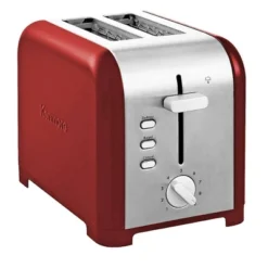 Kenmore 2-Slice Toaster, Wide Slot, Bagel/Defrost - Red Stainless Steel: Automatic Shut-Off, Crumb Tray, 80W, 2-Year Warranty -Kitchen Appliances GUEST c30e460c 4c0c 4fef b5e9 8e3bc4bdee51