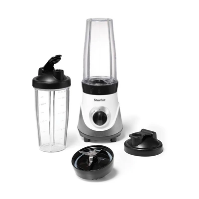 Starfrit 2-Speed Personal Blender - White: Portable Smoothie & Bullet Blender, 300W, 2 Cups, Dishwasher-Safe 2 Starfrit 2-Speed Personal Blender - White: Portable Smoothie & Bullet Blender, 300W, 2 Cups, Dishwasher-Safe - Image 2