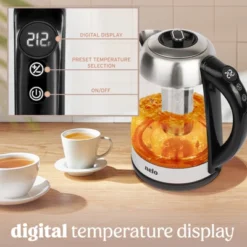 NELO Electric Kettle With Removable Tea Infuser, 7 Temperature Presets, Digital Display, LED Indicator Lights, BPA-Free, 1.7 Liters 10 NELO Electric Kettle With Removable Tea Infuser, 7 Temperature Presets, Digital Display, LED Indicator Lights, BPA-Free, 1.7 Liters -Kitchen Appliances GUEST c376d5fa 45ed 4373 89d6 9889271b40b9