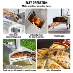 VEVOR Dual Fuel Pizza Oven For Outdoor Use, 12" Portable Pizza Oven, Pellet & Gas Powered Outdoor Pizza Oven With Thickened Cordierite Pizza Stone -Kitchen Appliances GUEST c45e7cec 19f0 47de a627 09cdcfd55932