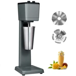 VEVOR Milkshake Maker Machine, 375W Commercial Milk Shake Maker Mixer, Single Head Drink Mixer Blender Machine, 3-Speed Milkshake Blender, Gray -Kitchen Appliances GUEST c49d7128 c2f8 4f98 a243 0cbbfa49fdac