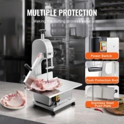 VEVOR Commercial Electric Meat Bandsaw, 1800W Stainless Steel Countertop Bone Sawing Machine, Workbeach 15" X 19.1", Silver 13 VEVOR Commercial Electric Meat Bandsaw, 1800W Stainless Steel Countertop Bone Sawing Machine, Workbeach 15" X 19.1", Silver -Kitchen Appliances GUEST c546c2d4 c906 42fb 89fe 4b3af181815d