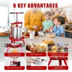 Fruit Wine Press, Manual Fruit And Wine Press With T-Handle, Stainless Steel, Stable Triangular Structure, Wine Making Press -Kitchen Appliances GUEST c721f91e cce1 4151 b725 8bf7723b14e8