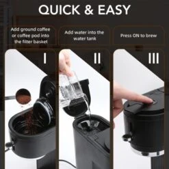 Kismile Single Serve Coffee Maker, Compatible With Capsule And Ground, 5 Brew Sizes Up To 14 Oz, Adjustable Funnel Height, K-cup Coffee Machine 13 Kismile Single Serve Coffee Maker, Compatible With Capsule And Ground, 5 Brew Sizes Up To 14 Oz, Adjustable Funnel Height, K-cup Coffee Machine -Kitchen Appliances GUEST c723aba3 fd20 45e6 b04a 7c1d35b6aecf