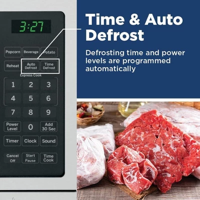 GE Countertop Microwave Oven 700 W Compact 0.7 Cu Ft Steel With 2 Year Warranty 4 GE Countertop Microwave Oven 700 W Compact 0.7 Cu Ft Steel With 2 Year Warranty - Image 4