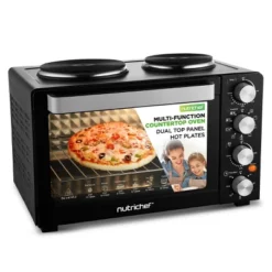 NutriChef 30+ Quart Countertop Convection Oven Cooker - 1500W Heating, Rotisserie, Dual Hot Plates, 120V - Black 13 NutriChef 30+ Quart Countertop Convection Oven Cooker - 1500W Heating, Rotisserie, Dual Hot Plates, 120V - Black -Kitchen Appliances GUEST c7a53cd9 1d93 4117 873a 8edbb94811bd