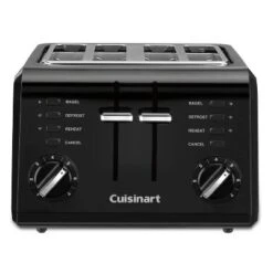 Cuisinart 4-Slice Toaster Black CPT-142BKP1: Adjustable Browning, Reheat & Defrost, Removable Crumb Tray, 1800W -Kitchen Appliances GUEST c82faec2 836c 4cde 972d 8c3ceb2ec264