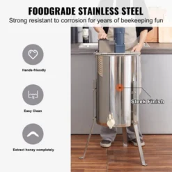 VEVOR Electric Honey Extractor, 2/4 Frames Honey Spinner Extractor, Stainless Steel Beekeeping Extraction, Apiary Centrifuge Equipment -Kitchen Appliances GUEST c9330107 2651 4376 a247 67c9d9333116