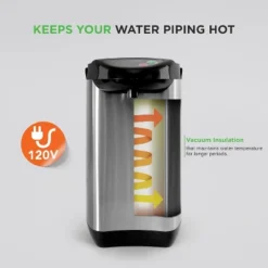 NutriChef Electric Water Boiler & Warmer - 3.38 Quart Hot Pot Kettle With Quick Heating And Vacuum Insulation, Stainless Steel Inner Pot -Kitchen Appliances GUEST ca3e9496 ce51 4bd6 8673 8db001d365f6