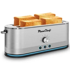 ELJGET Toaster 4 Slice, Extra Long Slots 4 Slice Toaster, Reheat/Defrost/Cancel Function 6 Browning Settings Auto Pop-up Removable Crumb Tray, Silver -Kitchen Appliances GUEST ca601bdd f27c 4e36 8ebd a816264d3dbf