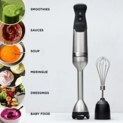 Vitamix Immersion Blender W/ Whisk 5 Speed Silver/Black: Stainless Steel Hand Mixer, Dishwasher-Safe, 625W, 5 Speeds -Kitchen Appliances GUEST cb048f72 8dcf 4e3a aed1 e159d44e2c7f
