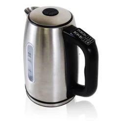 Kenmore 57.6oz Preset Programable Stainless Steel Electric Tea Kettle Black/Silver: 1.8L, Auto Shut-Off, LED Light -Kitchen Appliances GUEST cb636ad6 8e2e 4aee 9b47 28dc86c690b8