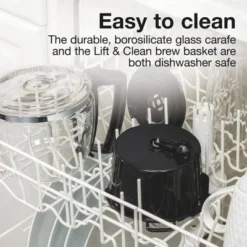 Proctor-Silex 12 Cup Programmable Coffee Maker - 43672PS: Drip, Electric, Dishwasher-Safe, 900W, Black, Basket Filter -Kitchen Appliances GUEST cbea563a 7046 4e67 a9bb f4864bf842ca