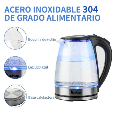 Winado 1.8L 1200-Watt Electric Kettle With Blue LED Light 1 Winado 1.8L 1200-Watt Electric Kettle With Blue LED Light