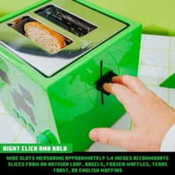 Ukonic Minecraft Green Creeper 2-Slice Toaster With Imprint Feature -Kitchen Appliances GUEST cd5ffd78 452e 43be 9b0f 8a0647d70327