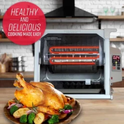 Ronco Digital Rotisserie Oven, Platinum Digital Design, Large Capacity (240oz) Countertop Oven