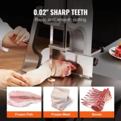 VEVOR Band Saw Blade, 51.2x0.63x0.02 Inch, 5 PCS/Pack Meat Bandsaw Blades For Replacement, Carbon Steel Blade, Meat Cutting, Silver -Kitchen Appliances GUEST ce98c927 a541 4bfd 827b 77b70558d6f7