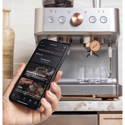 GE Appliances CAFE Bellissimo Semi-Automatic Espresso Machine + Frother Stainless Steel: Coffee Maker, Grinder, 2.5L Capacity 5 GE Appliances CAFE Bellissimo Semi-Automatic Espresso Machine + Frother Stainless Steel: Coffee Maker, Grinder, 2.5L Capacity - Image 5