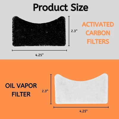 Nispira FDM1501BR Charcoal Oil Vapor Air Fryer Replacement Filters For OVENTE 1.5 Liter Electric Deep Fryer, 6 Packs 2 Nispira FDM1501BR Charcoal Oil Vapor Air Fryer Replacement Filters For OVENTE 1.5 Liter Electric Deep Fryer, 6 Packs - Image 2