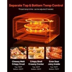 VEVOR Electric Pizza Oven, Smart Pizzas Maker Indoor With 5 Preset, 12-Inch Countertop Pizza Cooker W/ Touch Srceen, 750℉ Max Temp, Silver&Grey 11 VEVOR Electric Pizza Oven, Smart Pizzas Maker Indoor With 5 Preset, 12-Inch Countertop Pizza Cooker W/ Touch Srceen, 750℉ Max Temp, Silver&Grey -Kitchen Appliances GUEST d096a017 a57f 45c4 8bc6 ac38262f92a4