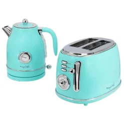 MegaChef 1.7 Liter Electric Tea Kettle & 2 Slice Toaster Combo In Turquoise: Small Water Boiler, Cordless, BPA-Free -Kitchen Appliances GUEST d0d55761 cdd9 48d2 a2d1 77b5898799a4