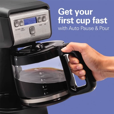 Hamilton Beach 12C Coffee Maker 46200: Drip Coffee Machine, 12 Cup Capacity, Electric, Dishwasher-Safe, Black 6 Hamilton Beach 12C Coffee Maker 46200: Drip Coffee Machine, 12 Cup Capacity, Electric, Dishwasher-Safe, Black - Image 6