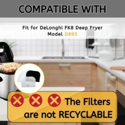 Nispira FK8 5525101500 D895 Replacement Filters For DeLonghi Deep Fryer, 3 Sets 10 Nispira FK8 5525101500 D895 Replacement Filters For DeLonghi Deep Fryer, 3 Sets -Kitchen Appliances GUEST d25df057 aaf0 41e8 a08e c699e253066d