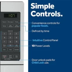 GE Countertop Microwave Oven, 700-watt Compact 0.7 Cu Ft, Stainless Steel -Kitchen Appliances GUEST d39311ed b1d1 4dfa 947c 68f802e77137