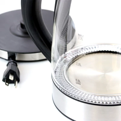 Better Chef 1.7 L Cordless Electric Glass And Stainless Steel Tea Kettle 1 Better Chef 1.7 L Cordless Electric Glass And Stainless Steel Tea Kettle