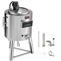 VEVOR Milk Pasteurizer 50L, Commercial Milk Pasteurization Machine, Food Grade 304 Stainless Steel, Professional Pasteurization, Silver -Kitchen Appliances GUEST d445308f 0f80 46fd a647 e99c78959860