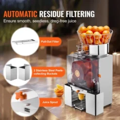 VEVOR Commercial Orange Juicer Machine, 120W Automatic Feeding Juice Extractor, Stainless Steel Juice Extractor For 25 Oranges Per Minute -Kitchen Appliances GUEST d4c167b2 0aed 4539 96cb 8bd7babc31e3