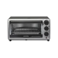 Proctor Silex 4-Slice Toaster Oven - Black: Countertop, Small, Freestanding, Includes Crumb Tray & Baking Pan -Kitchen Appliances GUEST d4f8af6e ab21 4ff6 abec 48ebf8dd5a1e