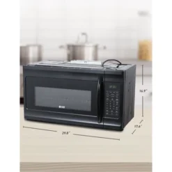 Commercial Chef 1.7 Cu. Ft. Over-The-Range Microwave Oven, 10 Power Levels, 300 CFM Hidden Vent Hood Fan, Touch Controls, 10 Preset Options, Black -Kitchen Appliances GUEST d5902ece b5fc 4381 9831 39bb40912380
