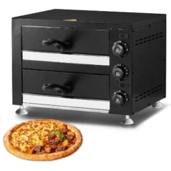ROVSUN Indoor Pizza Oven Countertop, 1100W Stainless Steel Single Layer Commercial Electric Pizza Oven W/ Timer And Temperature Control, Easy-to-Clean -Kitchen Appliances GUEST d5aafcf7 4de7 4f20 9053 b1e9b7170ef6