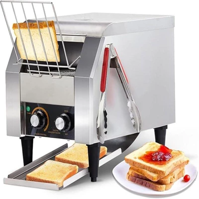 Winado 11.2 In. 1300W 110V Commercial Conveyor Toaster With 150 Slices/Hour 5 Winado 11.2 In. 1300W 110V Commercial Conveyor Toaster With 150 Slices/Hour - Image 5