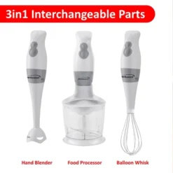 Brentwood HB-38W 2 Speed Hand Blender With Balloon Whisk In White -Kitchen Appliances GUEST d6761f7a 1e4a 49c9 807f e0fdaa89863a