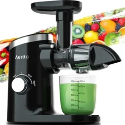 Aeitto Slow Juicer Cold Press Juicer, Quiet Juicer Machine With Triple Modes, Reverse Function, Easy To Clean, Black -Kitchen Appliances GUEST d6e81cb8 2d73 4217 a6dc cbf263862adf