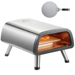 VEVOR 12" Electric Pizza Oven Countertop, Stainless Steel Pizza Maker Machine With Pizza Stone And Spatula, Heats Up To 850°F -Kitchen Appliances GUEST d83cf1ce 7f0f 4794 b7ea 9f1c565e4969