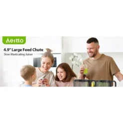 Aeitto Slow Juicer Machines, 4.9" Extra Large Feed Chute Cold Press Juicer For Whole Fruits And Vegetables & Easy Clean -Kitchen Appliances GUEST da353904 566c 41e0 b22f 7f83ec72d9f6