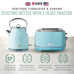 Haden Retro Toaster And Electric Steel Kettle