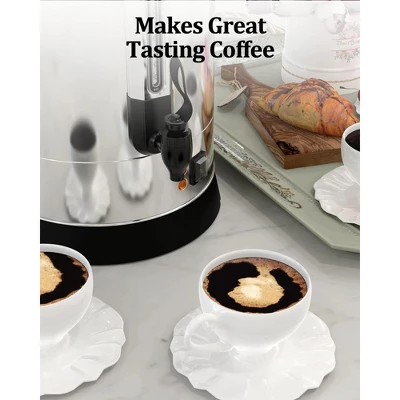 100-Cup Commercial Coffee Urn, Large Coffee Urn Perfect For Church, Meeting Rooms, Lounges, And Other Large Gatherings -16 L, Silver 3 100-Cup Commercial Coffee Urn, Large Coffee Urn Perfect For Church, Meeting Rooms, Lounges, And Other Large Gatherings -16 L, Silver - Image 3