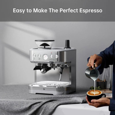 15-Bar Espresso Machine With Built-in Grinder & Milk Frother ¨C Professional Cappuccino & Latte Maker For Rich, Caf¨¦-Style Coffee At Home 4 15-Bar Espresso Machine With Built-in Grinder & Milk Frother ¨C Professional Cappuccino & Latte Maker For Rich, Caf¨¦-Style Coffee At Home - Image 4