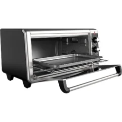 Black & Decker BLACK+DECKER 8-Slice Extra Wide Convection Toaster Oven, TO3250XSB, Fits 9"x13" Oven Pans And 12" Pizza, Stainless Steel/Black