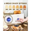 ZACHVO 2 Slice Toaster, Retro Bread Toaster With LED Display-White