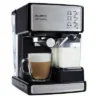 Mr. Coffee® Mr. Coffee Programmable Espresso, Cappuccino, Coffee Maker With Automatic Milk Frother And 15-Bar Pump Stainless Steel Black: ECMP1000