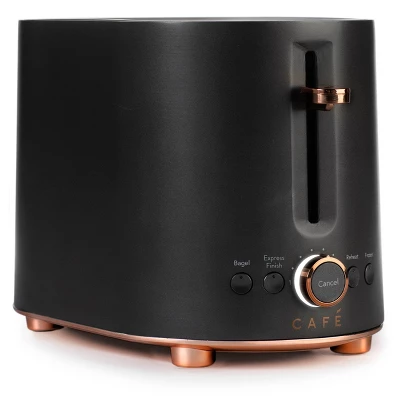 Café Express Finish 2 Slice Metal Toaster Matte Black: GE Appliances, 1600W, Defrost, Crumb Tray, Spot Clean 1 Café Express Finish 2 Slice Metal Toaster Matte Black: GE Appliances, 1600W, Defrost, Crumb Tray, Spot Clean